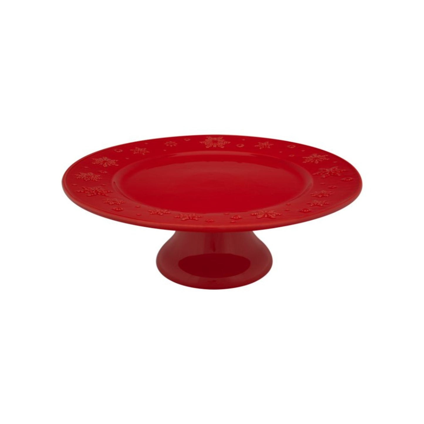 Snowflakes Prato Bolo com Pé