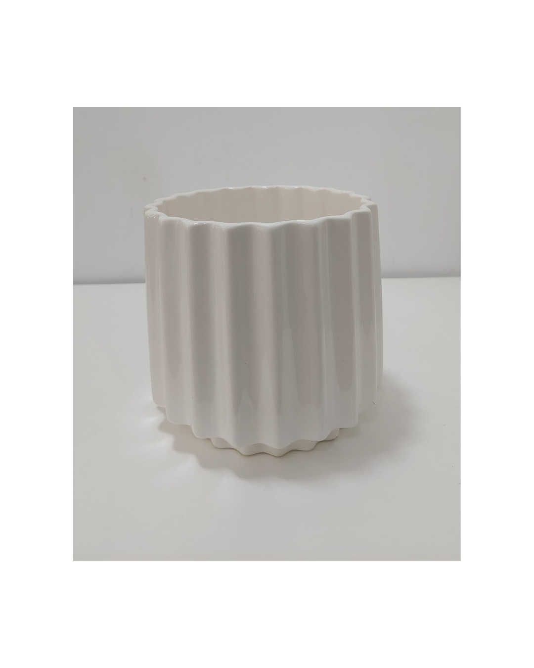 Jarra Redonda Linhas Branco