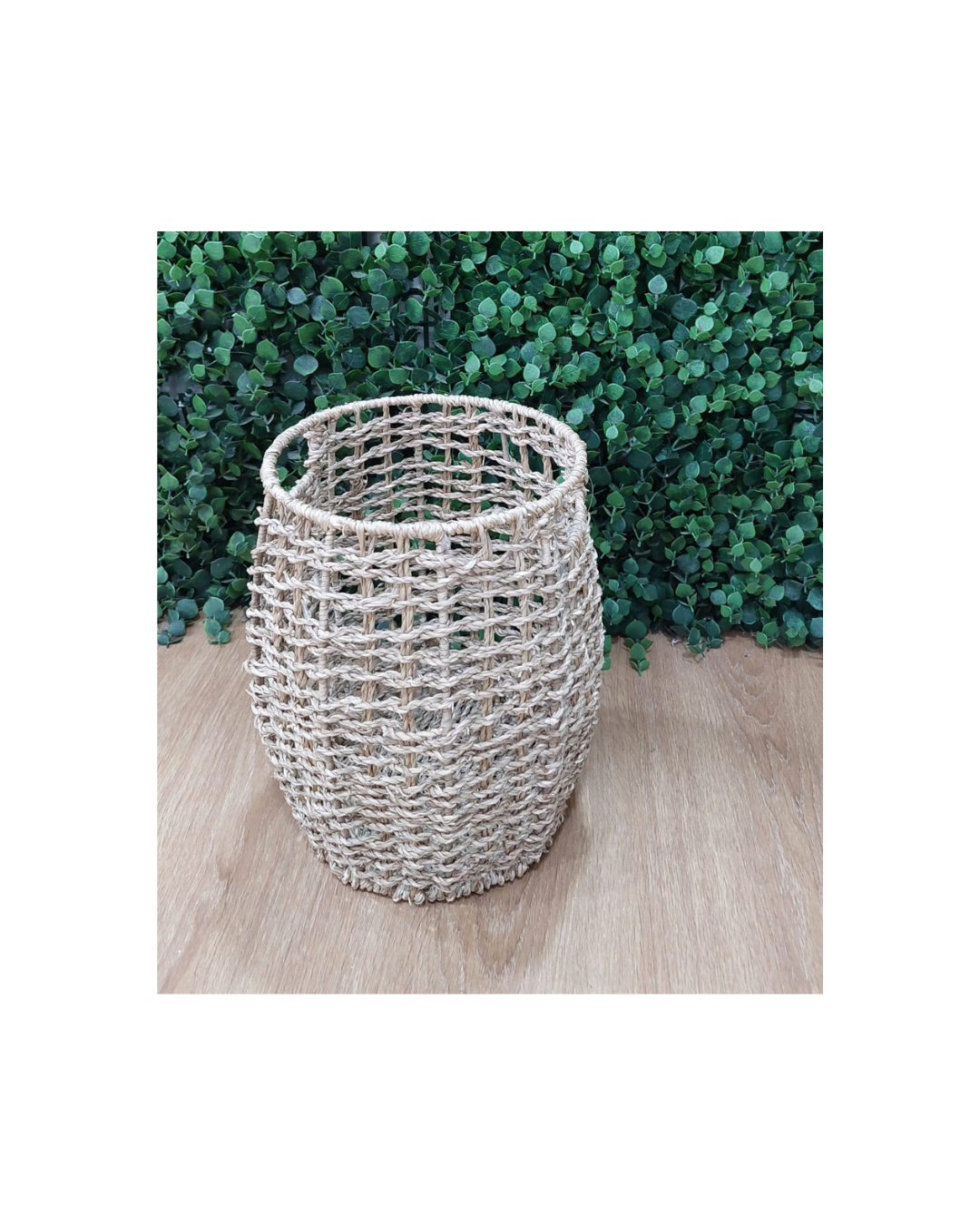 Cesto Redondo Entrelaçado Médio Pq