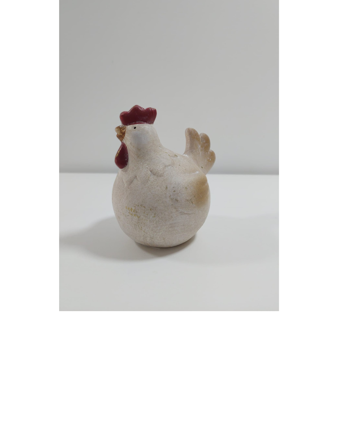 Galinha Branca Cerâmica