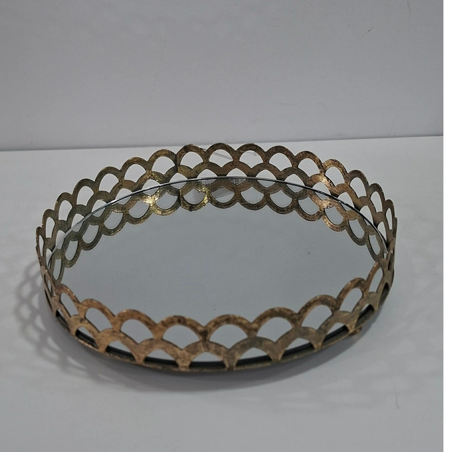 Tabuleiro Metal/Vidro  Redondo