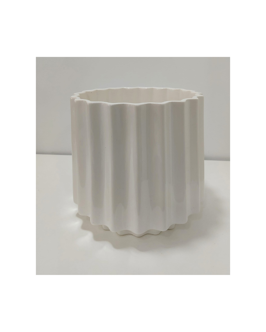 Jarra Redonda Linhas Branco