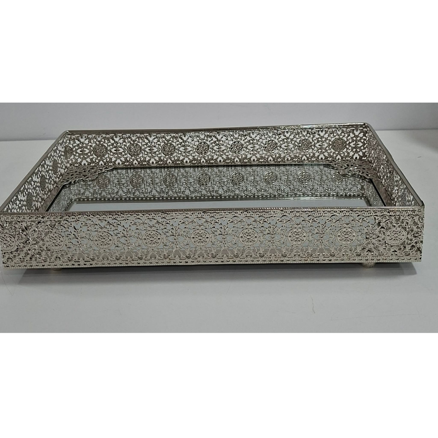 Tabuleiro Metal/Vidro  Ret.